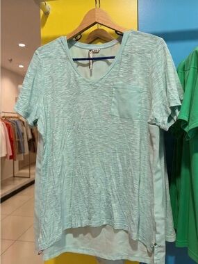 Calvin Klein Jeans Light Mint Crewneck Tee PTP 22”, L 26”